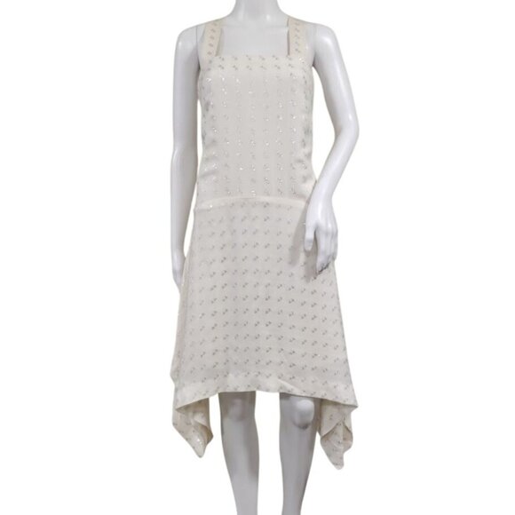 Club Monaco Boho Whimsy Artsey Twee Hankerchief Y2K Dropwaist Dress Size 00 NWT - Picture 2 of 11